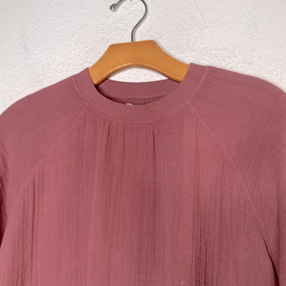 9 Seed Resort La Quinta Raglan Sweatshirt in Double Gauze in Clay (Mauve) M/L - Picture 7 of 11